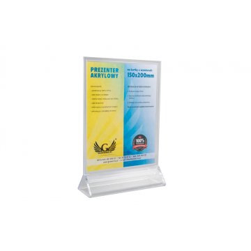 Stand, plastic display for a card of 150x200mm dimensions - model PR016