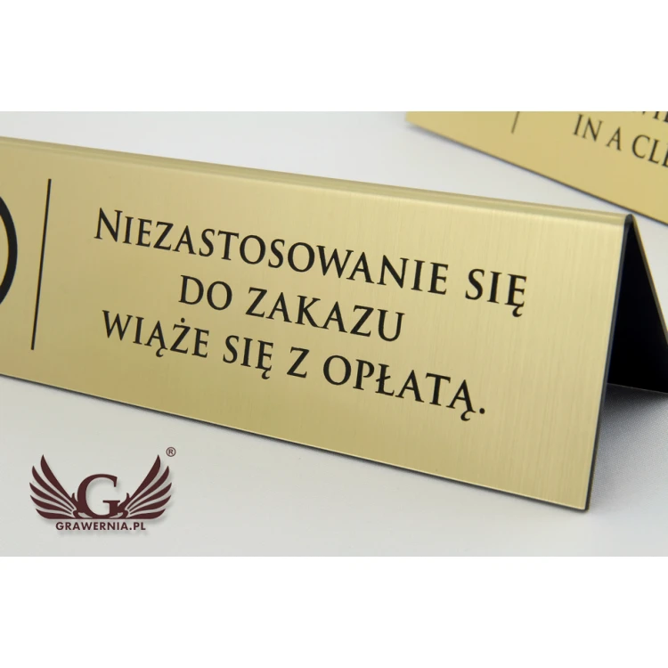 Table stand - no smoking - dimensions: 195x55mm - ST025