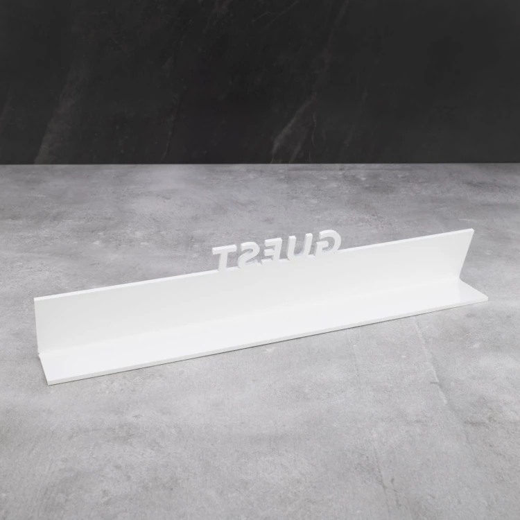 Stand for tables - white, glossy acrylic - dim. 300x60mm - ST055