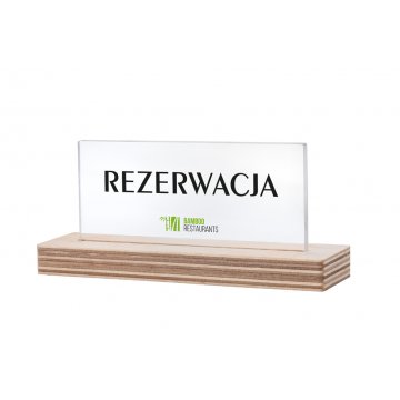 Reservation Stand - Acrylic on Wooden Pedestal - ST044