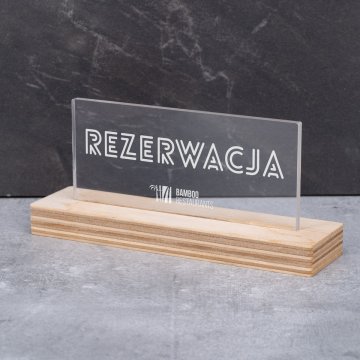 Reservation Stand - Acrylic on Wooden Pedestal - ST045