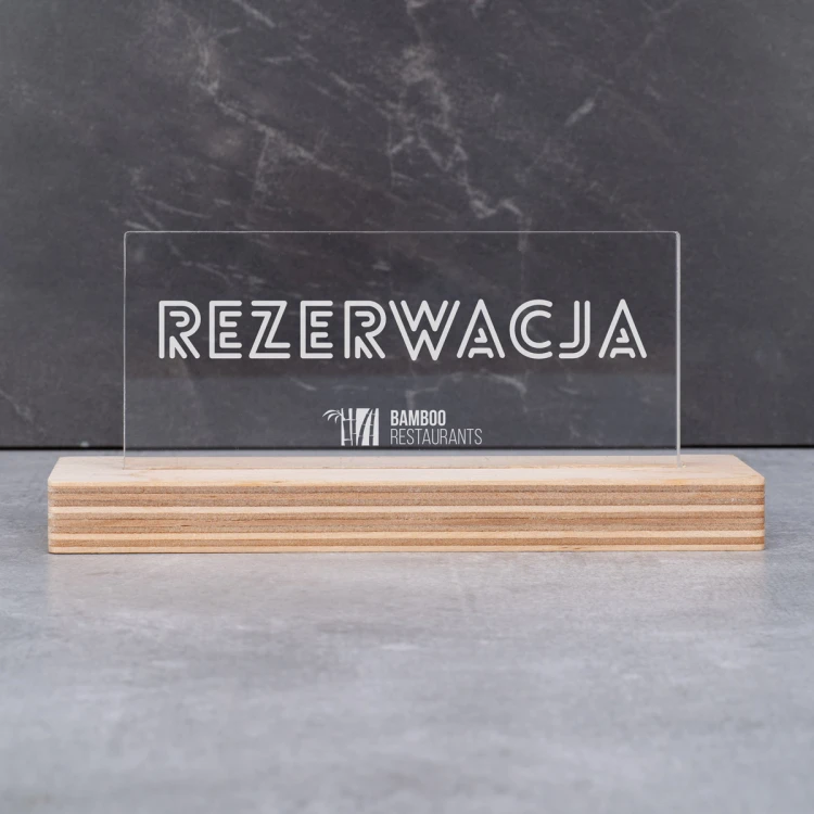 Reservation Stand - Acrylic on Wooden Pedestal - ST045
