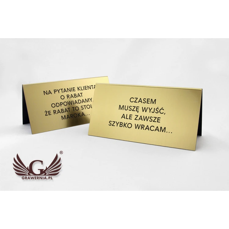 Information stands with any text - dimensions: 195x100mm - ST026