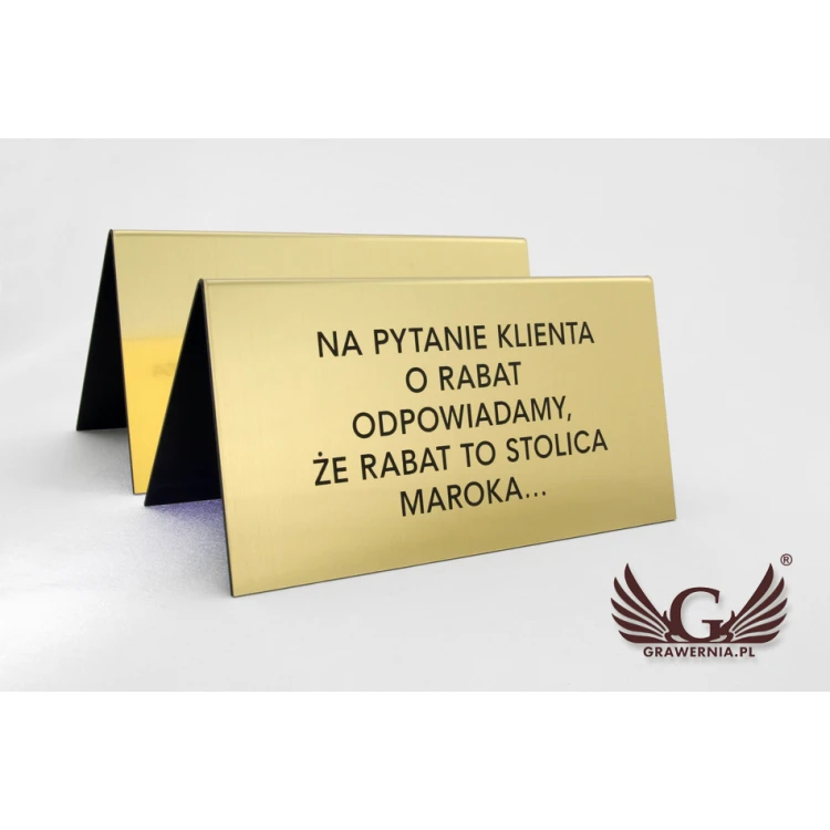 Information stands with any text - dimensions: 195x100mm - ST026