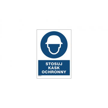 Use Protective Helmet - size 297x210mm (A4) - PVC - UV color print - BHP078