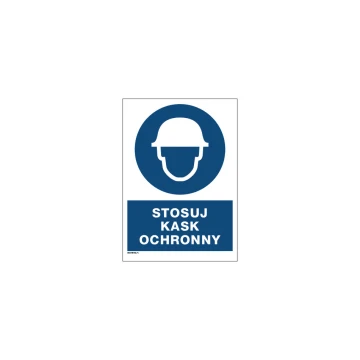 Use Protective Helmet - size 297x210mm (A4) - PVC - UV color print - BHP078