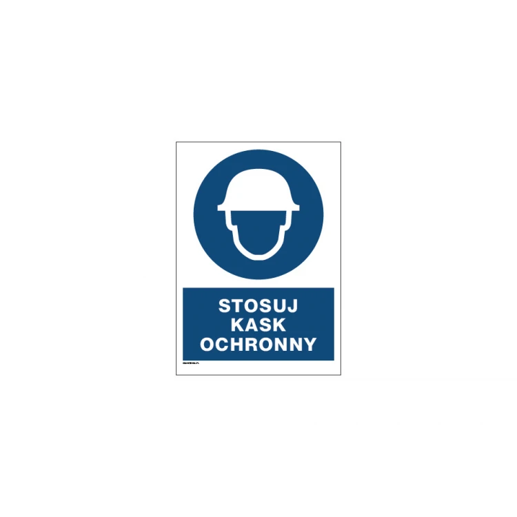 Use Protective Helmet - size 297x210mm (A4) - PVC - UV color print - BHP078