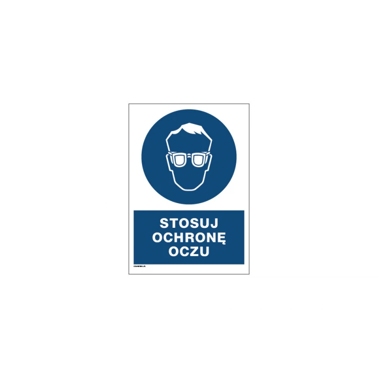 Use Eye Protection - size 297x210mm (A4) - PVC - UV color print - BHP076