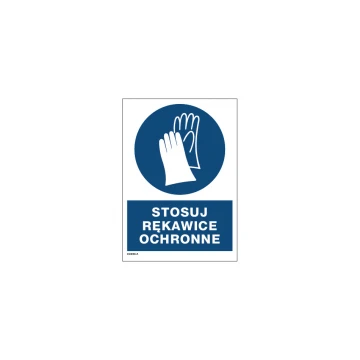 Use Protective Gloves - size 297x210mm (A4) - PVC - UV color print - BHP079