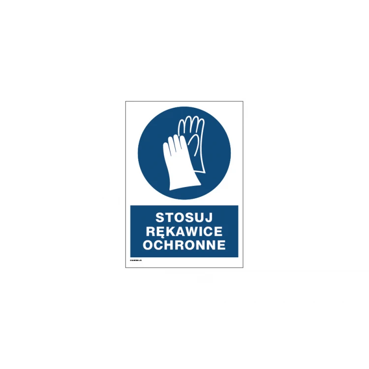 Use Protective Gloves - size 297x210mm (A4) - PVC - UV color print - BHP079