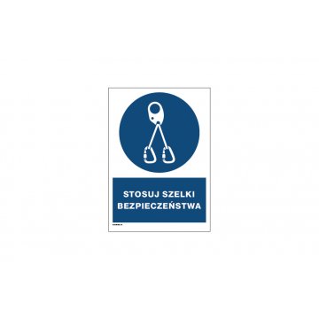 Use Safety Harness - size 297x210mm (A4) - PVC - UV color print - BHP087