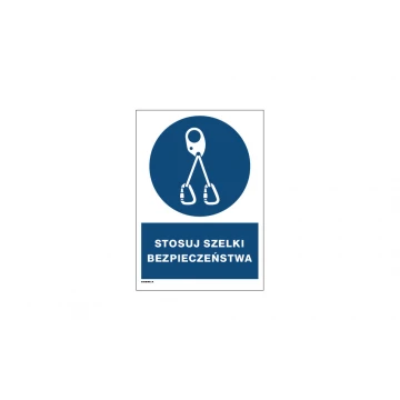 Use Safety Harness - size 297x210mm (A4) - PVC - UV color print - BHP087