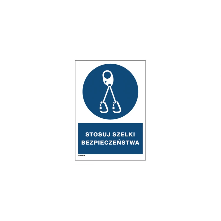 Use Safety Harness - size 297x210mm (A4) - PVC - UV color print - BHP087