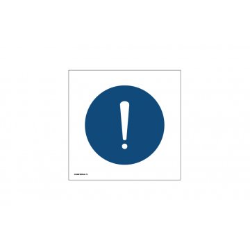 Follow all operating instructions - size 150x150mm - PVC - UV color print - BHP074