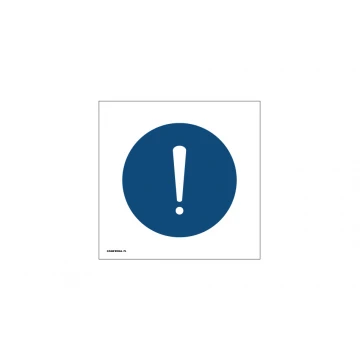 Follow all operating instructions - size 150x150mm - PVC - UV color print - BHP074