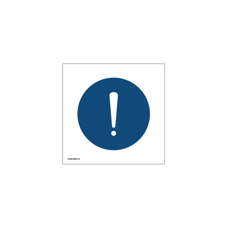 Follow all operating instructions - size 150x150mm - PVC - UV color print - BHP074