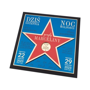 Stylish Bachelorette Party Diploma - Square - UV Digital Print - DUV103