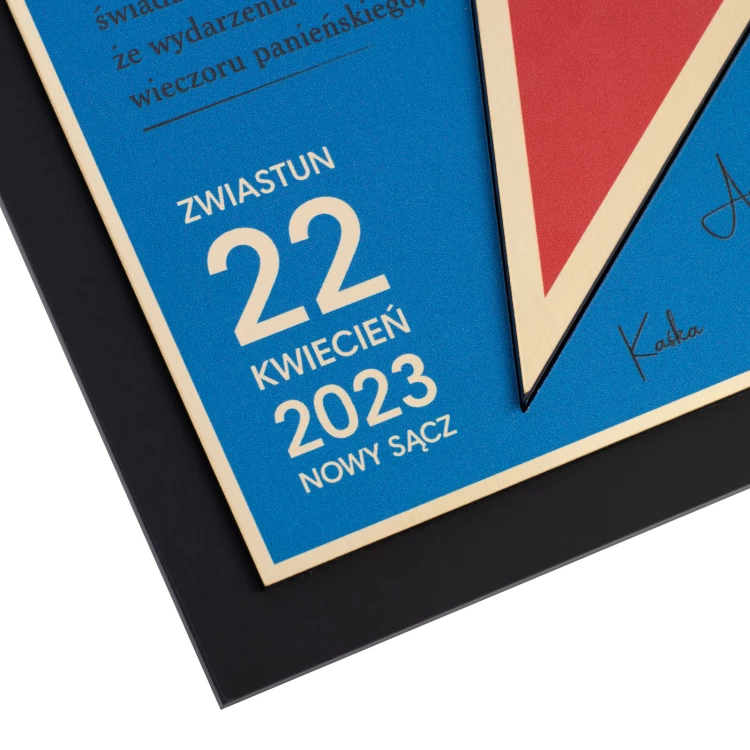 Stylish Bachelorette Party Diploma - Square - UV Digital Print - DUV103