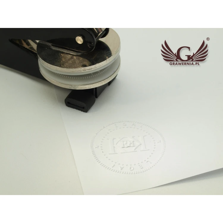 Just Dry Stamp - Rectangular Impression 27x52, Round 40mm or 50mm - Desk Version with Legs