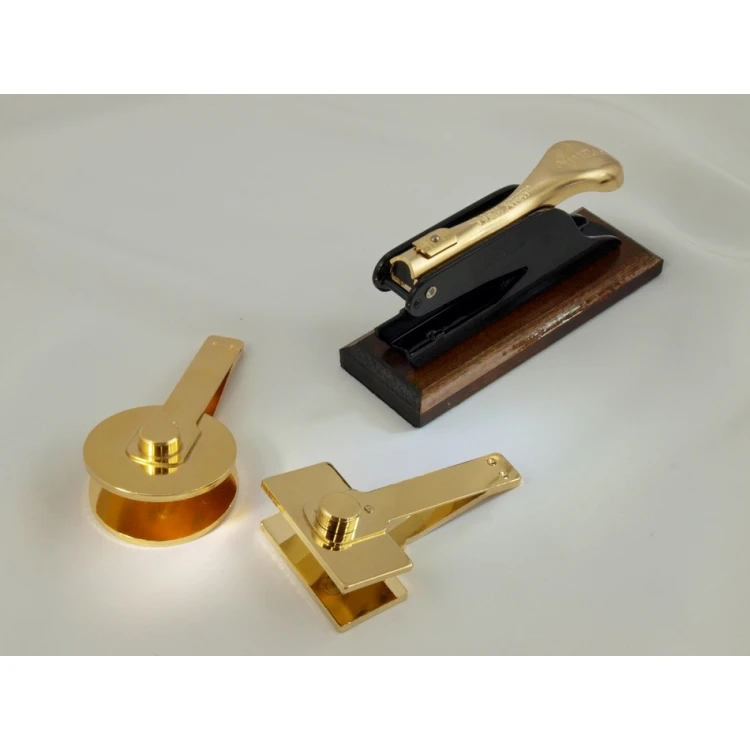Just - Gold & Wood Dry Seal - Exclusive Desk Stamp with Wooden Stand