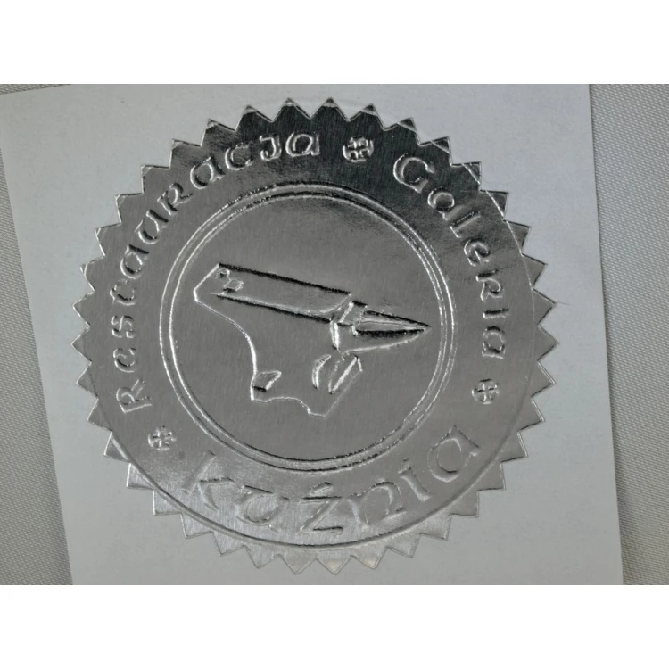 Dry Stamp - silver, gold, red or green stickers