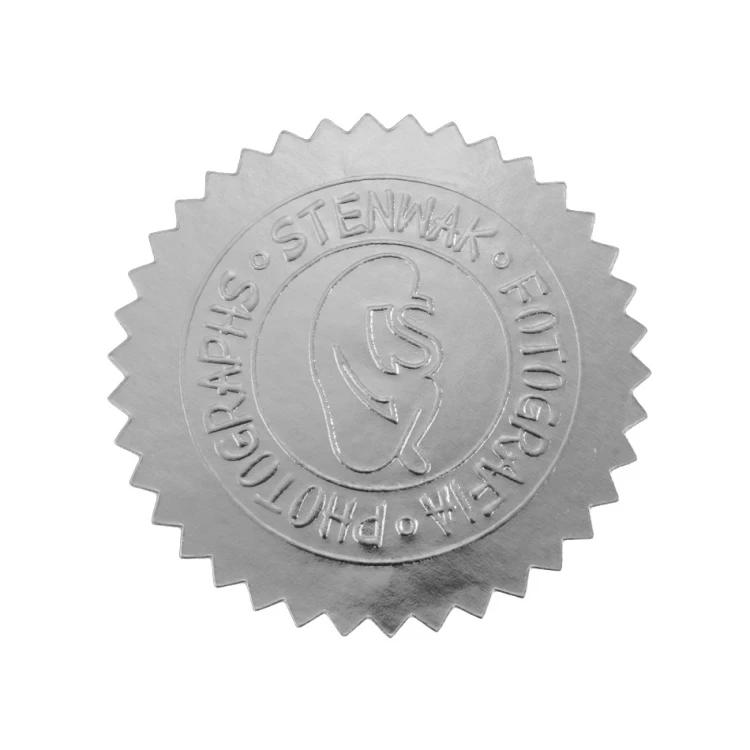 Dry Stamp - silver, gold, red or green stickers