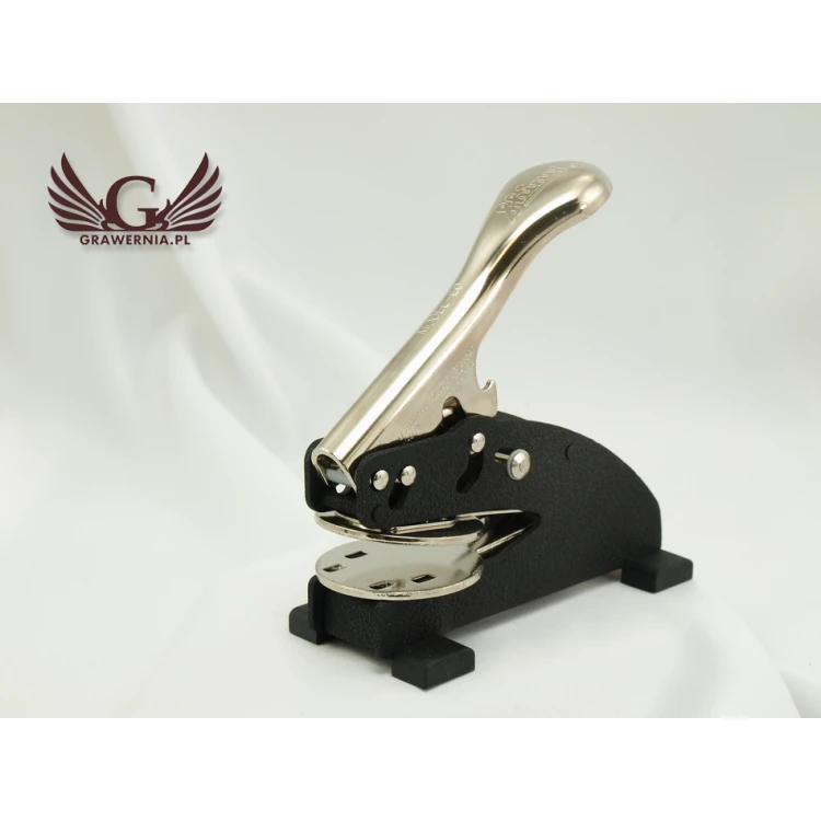 Shiny Dry Seal - round imprint 40mm or 50mm - desk stamp with legs
