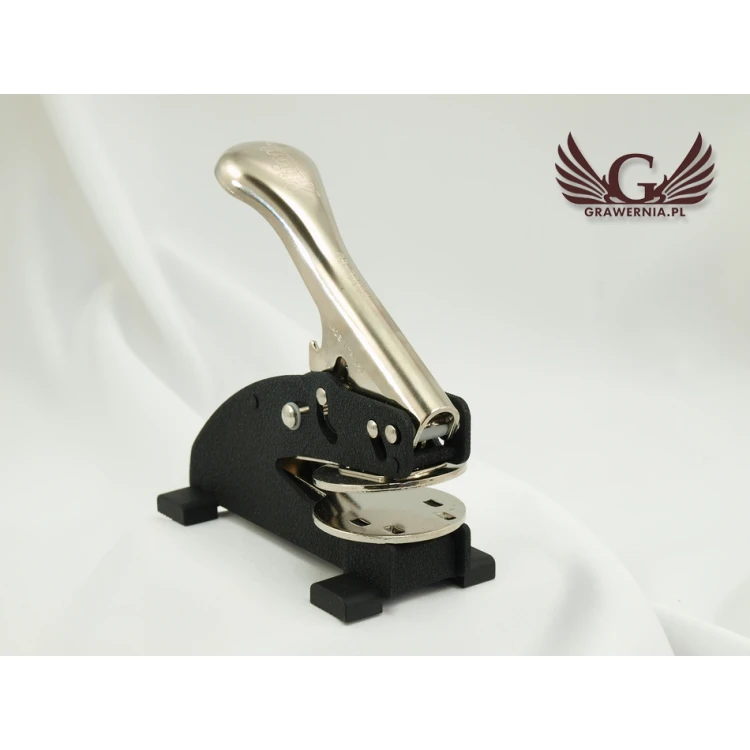 Shiny Dry Seal - round imprint 40mm or 50mm - desk stamp with legs
