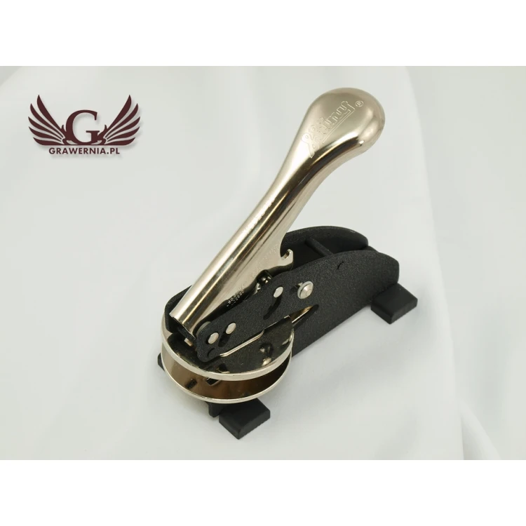 Shiny Dry Seal - round imprint 40mm or 50mm - desk stamp with legs