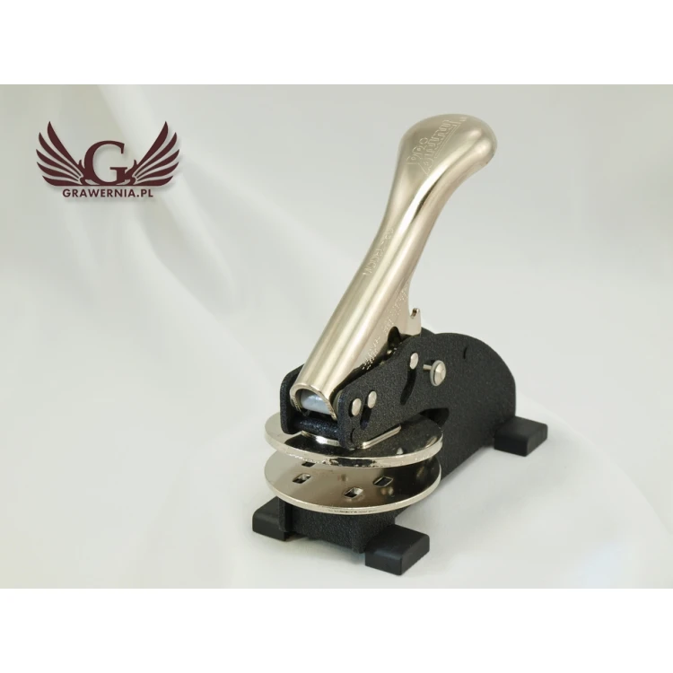 Shiny Dry Seal - round imprint 40mm or 50mm - desk stamp with legs