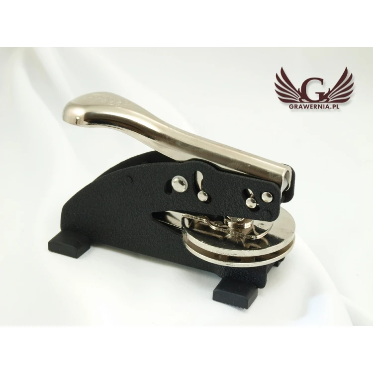 Shiny Dry Seal - round imprint 40mm or 50mm - desk stamp with legs