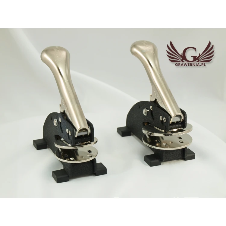 Shiny Dry Seal - round imprint 40mm or 50mm - desk stamp with legs