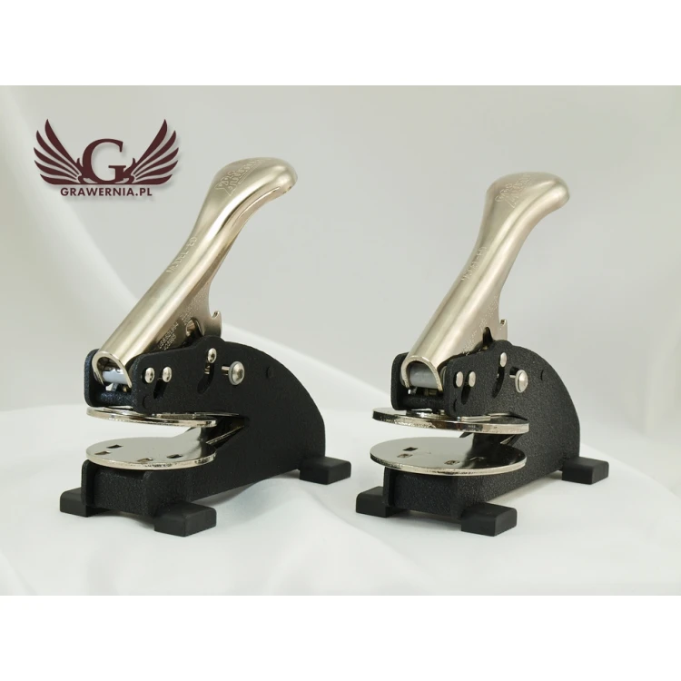 Shiny Dry Seal - round imprint 40mm or 50mm - desk stamp with legs