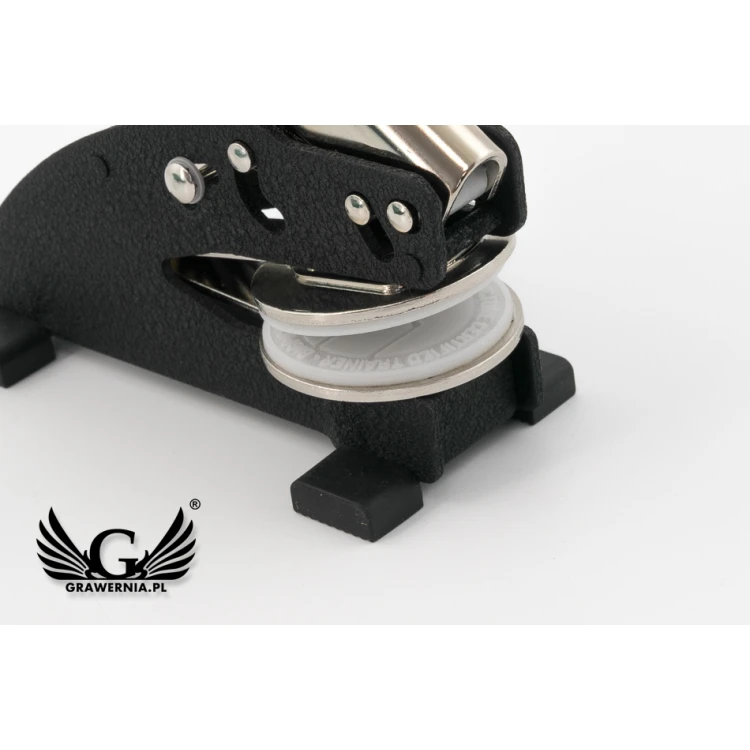 Shiny Dry Seal - round imprint 40mm or 50mm - desk stamp with legs