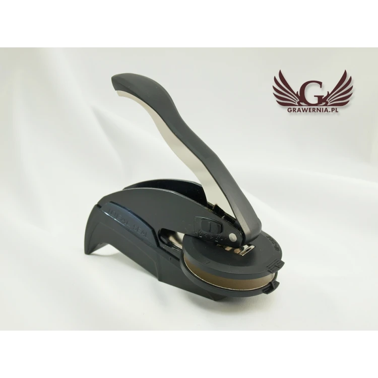 Trodat Dry Stamp - round imprint 40mm or 50mm - desk stamp with legs