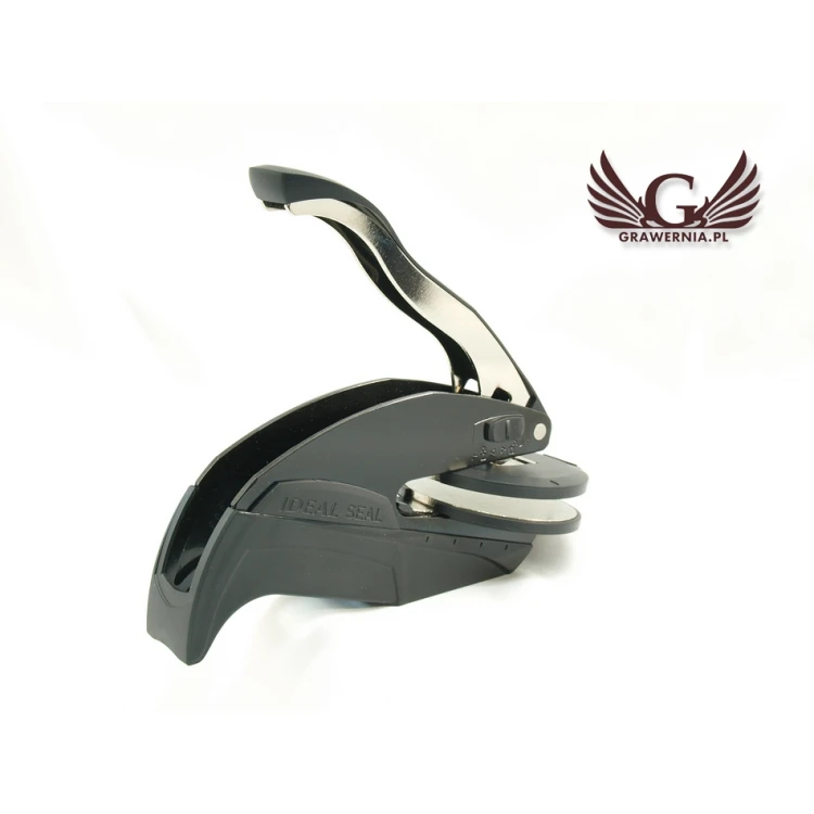 Trodat Dry Stamp - round imprint 40mm or 50mm - desk stamp with legs