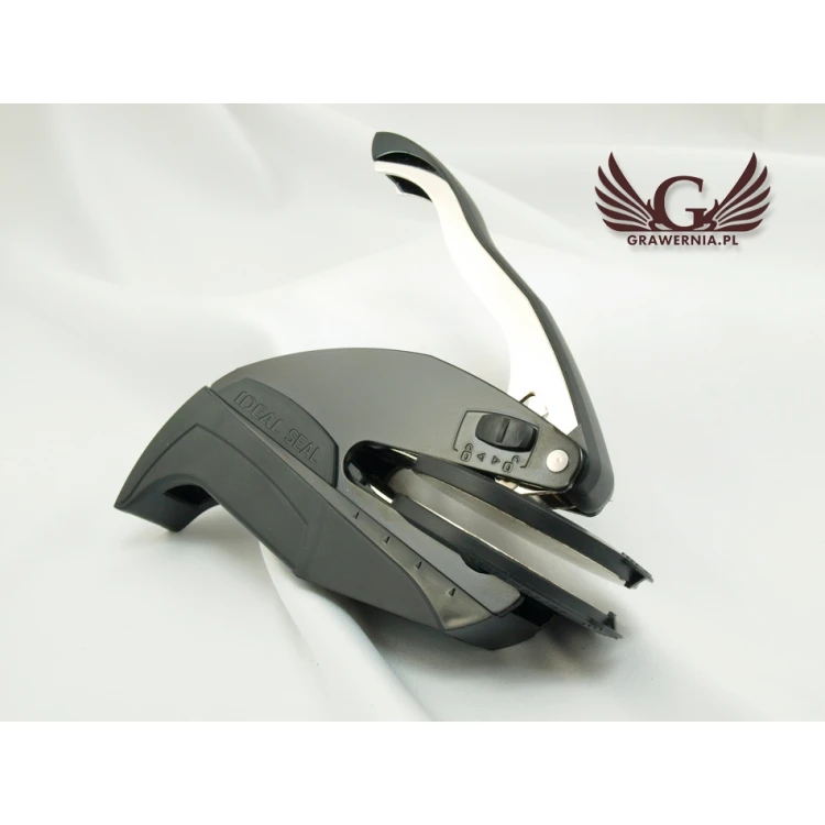 Trodat Dry Stamp - round imprint 40mm or 50mm - desk stamp with legs