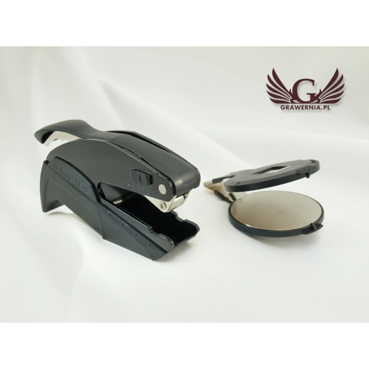 Trodat Dry Stamp - round imprint 40mm or 50mm - desk stamp with legs
