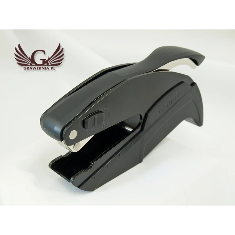 Trodat Dry Stamp - round imprint 40mm or 50mm - desk stamp with legs
