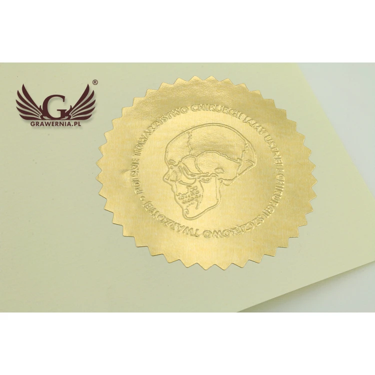 Trodat Dry Stamp - round imprint 40mm or 50mm - desk stamp with legs