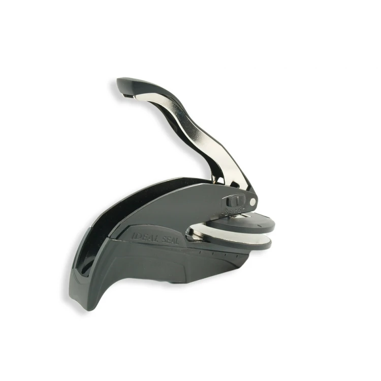 Trodat Dry Stamp - round imprint 40mm or 50mm - desk stamp with legs