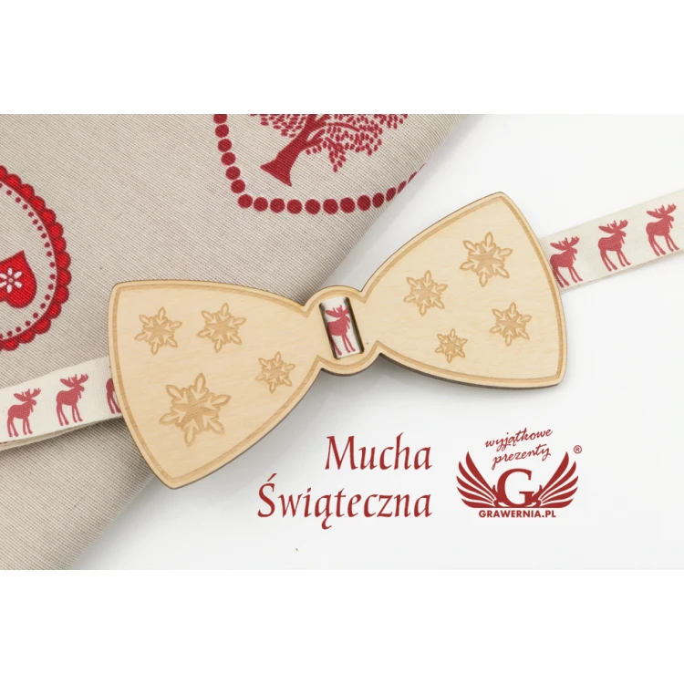 Christmas Laser Engraved Bow Tie - Stars - MDR035