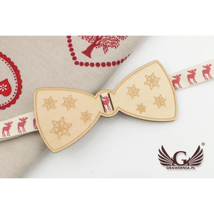 Christmas Laser Engraved Bow Tie - Stars - MDR035
