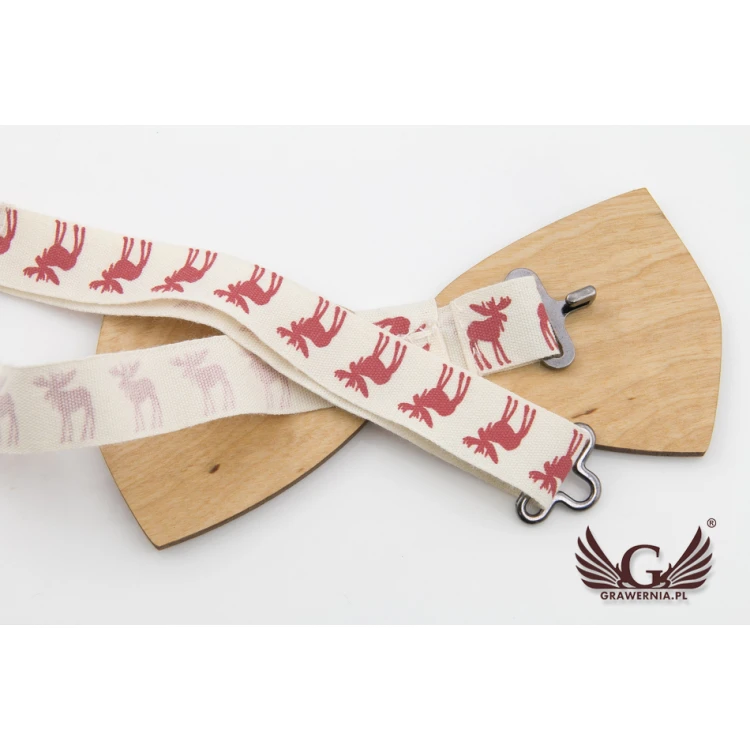 Christmas Laser Engraved Bow Tie - Leaves - MDR036