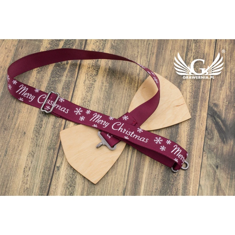 Christmas Laser Engraved Bow Tie - Winter - MDR039