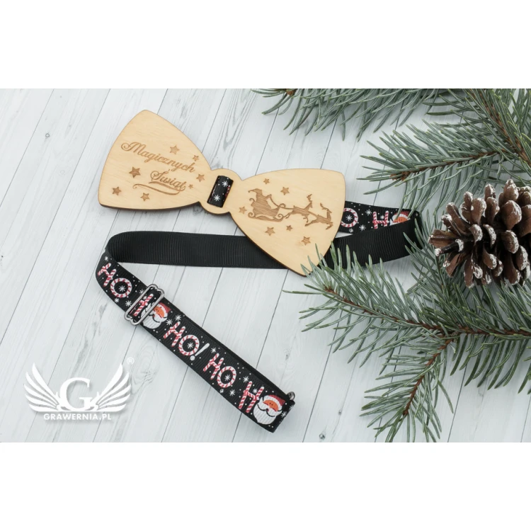 Christmas Laser Engraved Bow Tie - Magical Christmas - MDR040