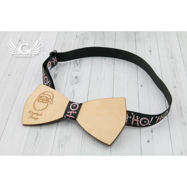 Christmas Laser Engraved Bow Tie - Santa Claus - MDR041