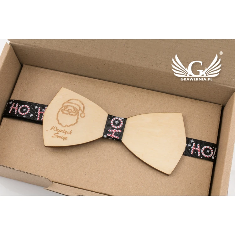 Christmas Laser Engraved Bow Tie - Santa Claus - MDR041