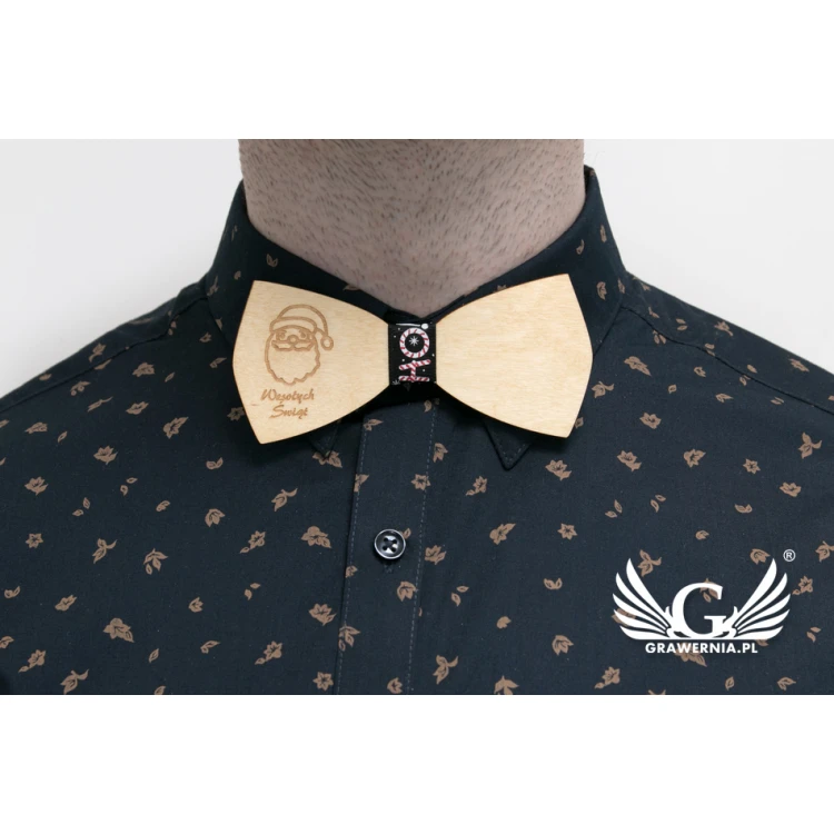 Christmas Laser Engraved Bow Tie - Santa Claus - MDR041