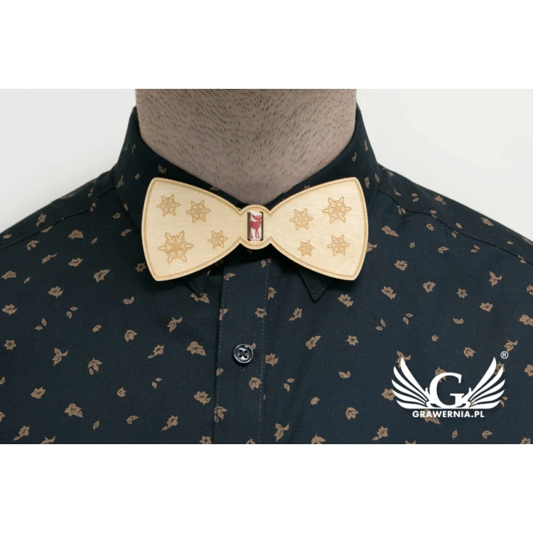 Christmas Laser Engraved Bow Tie - Stars - MDR035